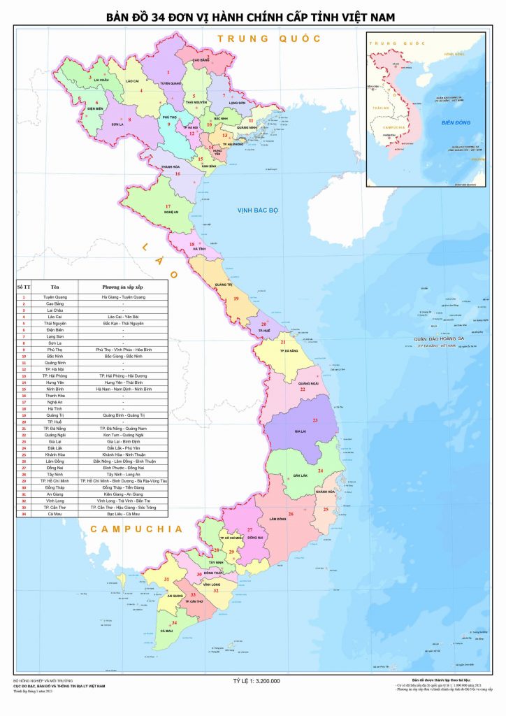 34 TỈNH, THÀNH PHỐ VIỆT NAM
